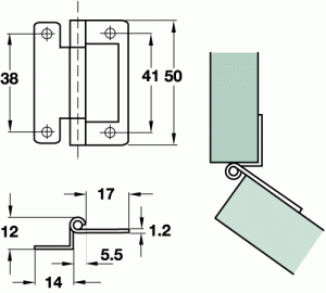 Cranked Flush Hinge